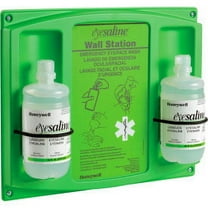 North Safety 672192 Honeywell Eye & Face Wash 16 oz Two Bottle Station - Green