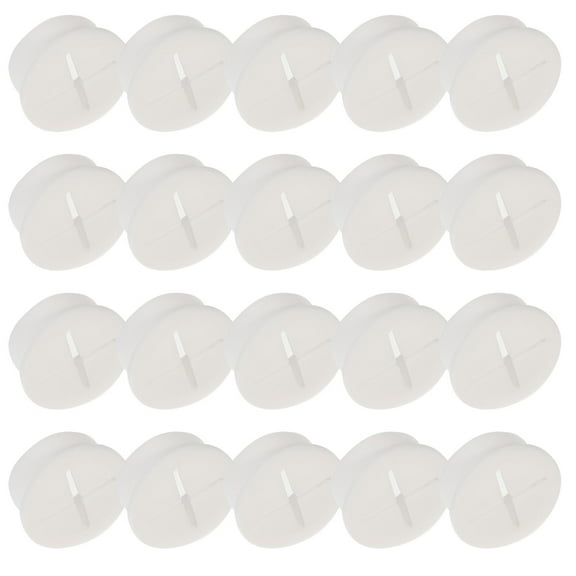 unbranded  20 Pcs Wire Hole Cover Cable Organizer Clamp Power Strip White