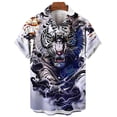 thumbnail image 5 of Nuevas camisas de animales para hombres, ropa con estampado de tigre en 3D, camisas de manga corta para hombres, ropa informal de moda, blusas unisex de moda Harajuku, 5 of 5