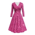 thumbnail image 5 of DGMIOCS Women's Sparkly Sequin Party Dress for Elegant Midi Length Off Shoulder Sleeveless Clubwear with Flowy Skirt Women's Casual Dress Hot Pink L, 5 of 5