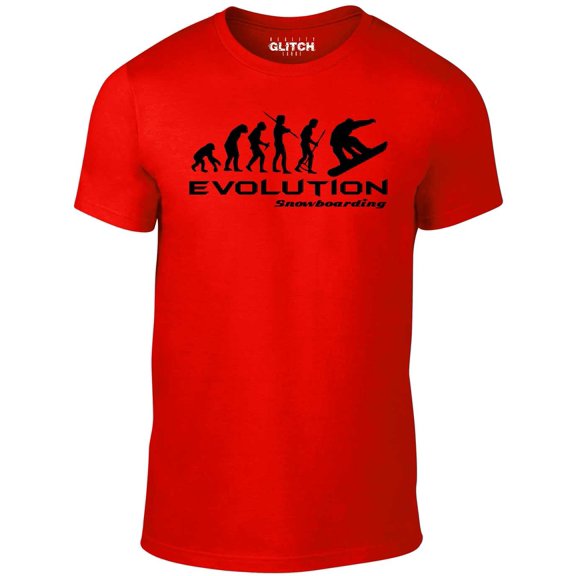 Reality Glitch Evolution of Snowboarding T-Shirt – Vintage Snowboarder Progression Tee for Men