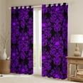 thumbnail image 2 of Feelyou Western Damask Women Blackout Curtains Set of 2 (52x84 Each), Mystic Purple Boho Flower Floral Window Curtains, Vintage Mandala Curtains and Drapes, Living Room Curtains Decor, 2 of 6