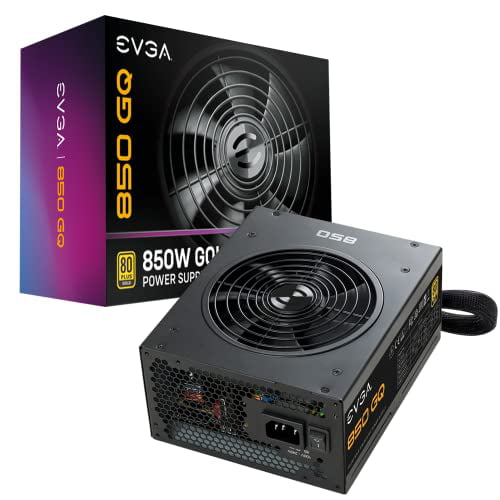EVGA 850 GQ, 80+ GOLD 850W, Semi Modular, EVGA ECO Mode, 5 Year