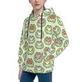 thumbnail image 2 of Fotbe Cute Chubby Frog Pattern Youth Pullover Hooded Sweatshirt, Boys Hoodie, Kangaroo Pocket Hoodie for Kids Girls -Small, 2 of 6