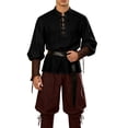 thumbnail image 2 of Ceisia Renaissance Medieval For Men Lace Up Shirt Drawstring Cuffed Pants Halloween Pirate Outfit Halloween Gift, 2 of 9