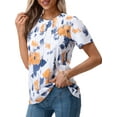 thumbnail image 3 of UVN Blouses for Women Summer Pleated Shirts Dressy Casual Short Sleeve Tunic Tops, 3 of 5