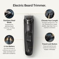 thumbnail image 5 of MANSCAPED® The Beard Hedger® PLUS, Men's Adjustable Beard & Mustache Trimmer with 14 Length Settings (1–20mm), Stainless Steel Blade - Black, 5 of 8