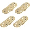 thumbnail image 1 of 4Pcs Folding Table Hinges,Zinc Metal Round Edge Sewing Machine Furniture Flip Shelf Hinge(Gold), 1 of 5
