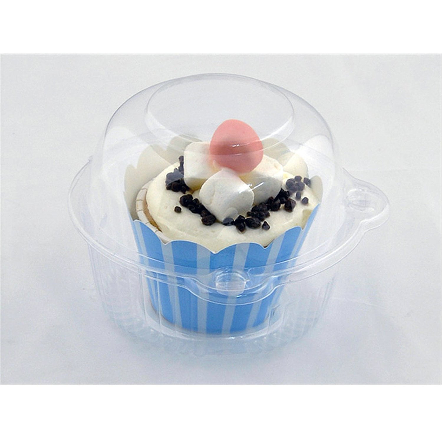 50 Set 2.7 Clear Plastic Cupcake Cake Case Muffin Pod Dome Holder Boxes Party