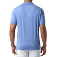 thumbnail image 3 of INSPIRE CHIC Men's Solid Color Lightweight Breathable Short Sleeved Casual Polo Shirt M Blue, 3 of 5