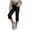 Black, variant on Women's Faux Leather Capri Pants with Pockets Elastic Waist Straight Leg Cropped Pants XL