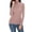 Z-217Pink, variant on FAOWME Women Casual Tops Long Sleeve Turtleneck Solid Color Stretchy Slim Fit Elegant Basic Tee For Daily Wear,Brown,L