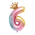 thumbnail image 3 of destyer Party Balloon with Gradient Color Birthday Party Decor Aluminum Foil Balloon 32 Inch, Number 6, 3 of 6