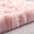 thumbnail image 6 of TWINNIS Super Soft Shaggy Faux fur Area Carpet for Home Decor,3'x5',Pink, 6 of 7