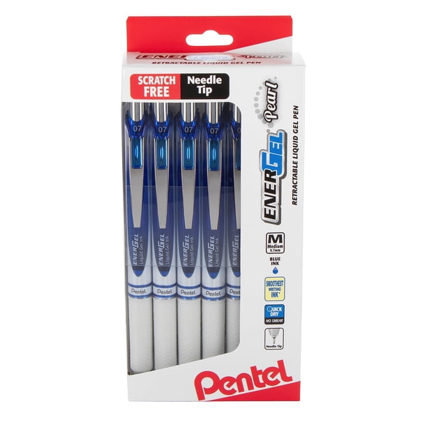 Bolígrafo Pentel EnerGel PEARL - Gel líquido retráctil (0,7 mm), color azul