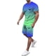thumbnail image 1 of Playeras De Compresión Para Hombre, Conjunto De Dos Piezas De Camiseta Y Pantalones Cortos De Manga Corta Con Estampado Completo De Alemania Para Hombre Y Conjunto De Camisa Y Pantalón Corto., 1 of 4