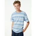 thumbnail image 5 of Free Assembly Boys Short Sleeve Stripe Tee, 2-Pack, Sizes 4-18, 5 of 7