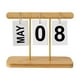 thumbnail image 3 of Calendario de escritorio perpetuo de madera, calendario de flip para decoración de oficina, 3 of 5