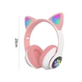 thumbnail image 2 of Auriculares para juegos Auriculares inalámbricos 5.0 compatibles con Bluetooth montados en la cabeza Rosa, 2 of 9