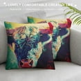 thumbnail image 3 of Orinice Bull Red Horn Artistic Graphic Decorative Pillow Cover 20x20in, 3 of 5