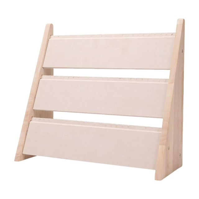 Soporte de Exhibición de Collares, Almacenamiento de Cadena de Pulsera, Madera Maciza, Estante de Almacenamiento Resistente de 3 Capas, Organizador de Ante beige