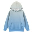 thumbnail image 2 of Grblisyd Hoodies for Teen Girls Oversized Hoodie Youth Long Sleeve Gradient Tween Tops Cute Graphic Hoodie Drawstring Pullover Preppy Kids Clothes Size 10-12 Light Blue 150, 2 of 5