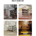 thumbnail image 5 of 26-27 Storage Box, Plastic Mini Desktop Organiser With 3 Clear Storage Drawer compatible Office Home (16.5 X 13.2 X 15.5cm, White), 5 of 5