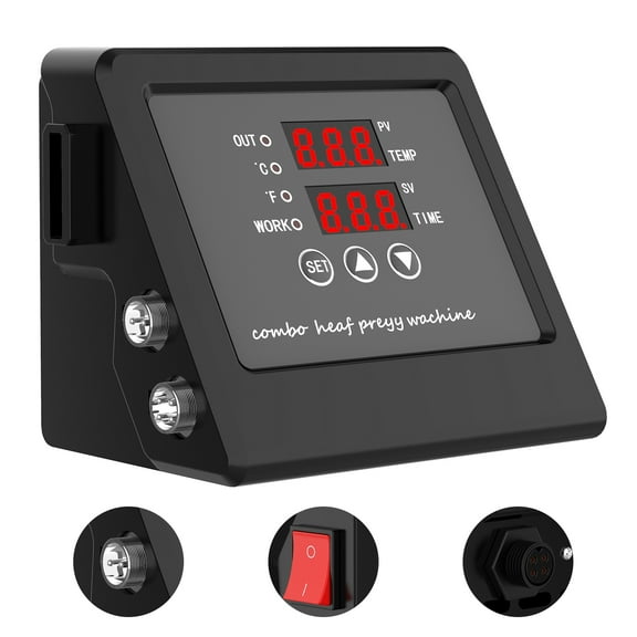Pinnaco Heat Press Machine Control Box Digital Controller for T-shirts/Plates/Mugs - Sublimation Print