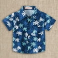 thumbnail image 2 of TIREOW Boys Hawaiian Shirt Kids Short Sleeved Button Down Casual Shirts Summer Thin Beach Shirts Camp Lapel Tops, 2 of 9
