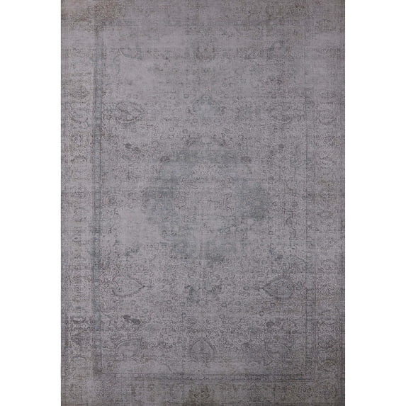 Ahgly Company Machine Washable Indoor Rectangle Industrial Modern Sonic Silver Gray Area Rugs, 5' x 8'