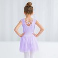 thumbnail image 5 of Stelle Ballet Tutu Leotard Sleeveless Tank Ballerina Dance Dress with Skirt for Girls,Purple,5-6 Years, 5 of 5