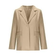 thumbnail image 5 of Wiyuqeen Women's Oversized Blazer Suits with Pocket Long Sleeve Notch Collar Lounge Jacket Coats Solid Business Work Blazers, 5 of 7