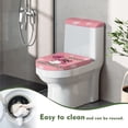 thumbnail image 4 of HELLHERO Christmas Fits All Toilet Shapes Elastic Fabric Toilet Seat Lid Cover Set, Stretch Fit Machine Washable Toilet Seat Cover Set for Toilet, 4 of 5