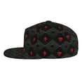 thumbnail image 3 of Fotbe Red Poker Flat Bill Visor Cap Classic Snapback Hat Polyester Foam Trucker Hat Trucker Cap Adjustable Baseball Cap, 3 of 9
