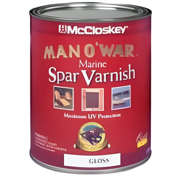 Man O'War 7509-05 Marine Spar Varnish, Interior / Exterior Gloss, 4 Quantity