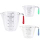 thumbnail image 1 of 3 tazas medidoras de plástico de grado alimenticio para hornear galletas, utensilios de medición para ingredientes secos y líquidos (coloridos), 1 of 6