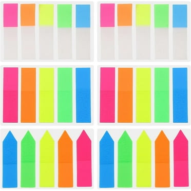 6 Sets Page Markers Colored Sticky Tabs Arrows Flags Fluorescent Index Tab Stickers Sticky Notes Flags for Page Marking