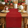 thumbnail image 2 of Red Watercolor Table Runner 18x72in Non-Slip Cotton Linen Table Runners, Modern Minimalist Style Dresser Scarves TableRunner for Dinner Kitchen Dining Wedding Party, 2 of 9