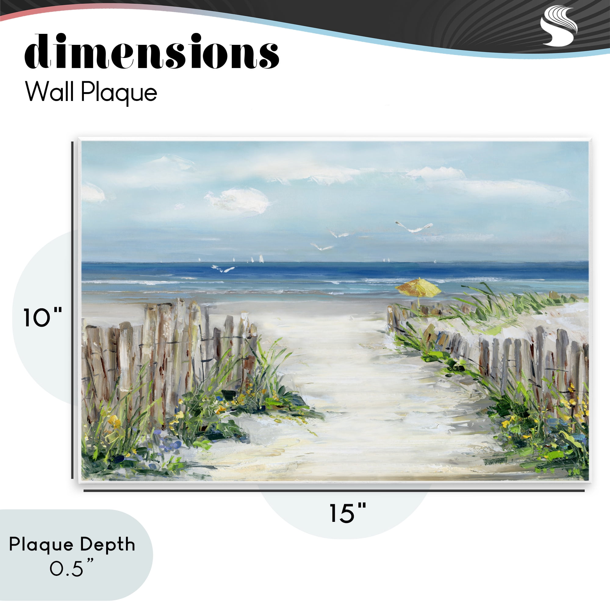 Stupell Industries Sunlit Dune Path To Ocean Wall Plaque Art, design by Sally Swatland