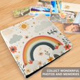 thumbnail image 4 of FORMRS 3 Ring Photo Album 4"x6" Self Adhesive Large Capacity PU Leather Cover, Cute Rainbow, 4 of 8