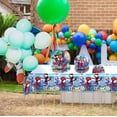 thumbnail image 4 of Cartoon Party decoration 41 pieces cartoon theme disposable tableware set includes 20 paper plates in two sizes, 20 paper towels, 1 waterproof cartoon character tablecloth, 4 of 4