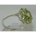 thumbnail image 3 of LBG British Made 14k White Gold Natural Peridot Womens Promise Ring - 33 size options - Size 9.5, 3 of 6