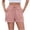 Pink, variant on Sevevn Women's Spring/Summer New Style Women's Solid Color Drawstring Pocket Fashion Casual Shorts Holiday Gift Finder Red L