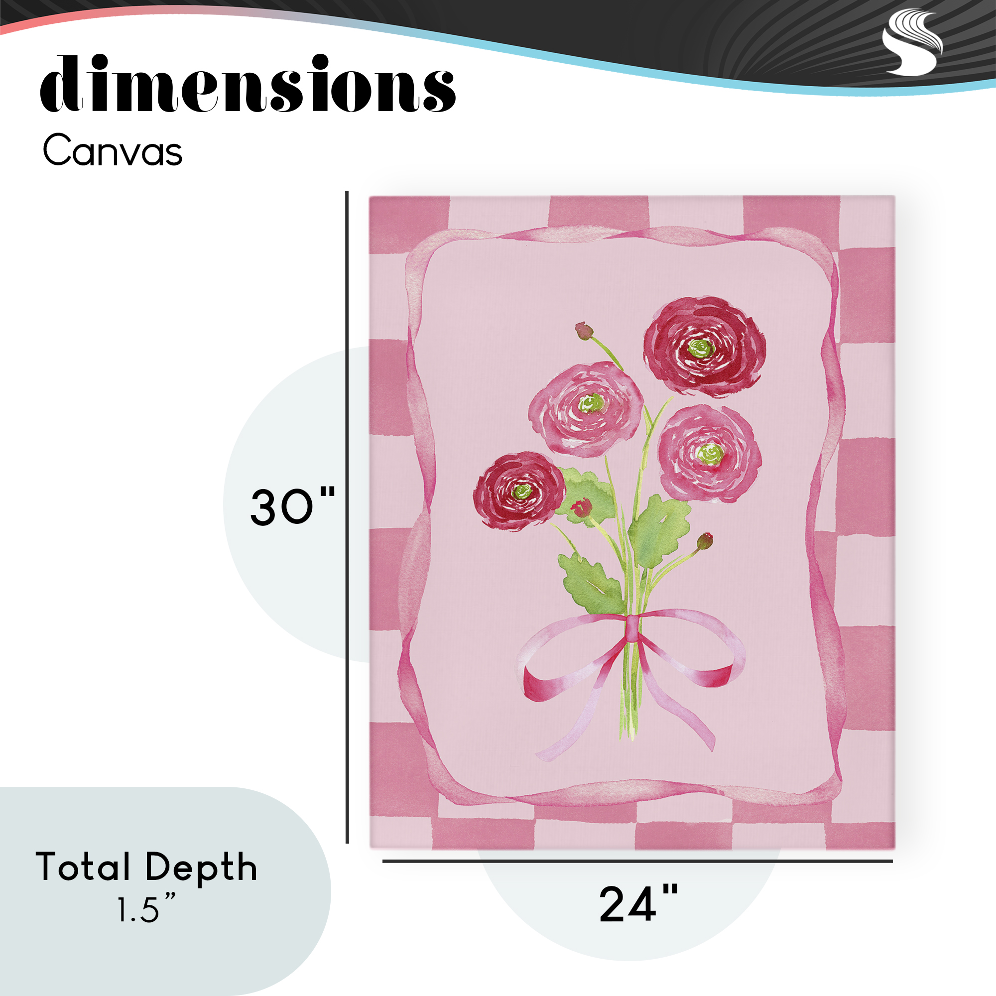 Pretty And Sweet Ranunculus Canvas Wall Art, design by Nina Jacobs