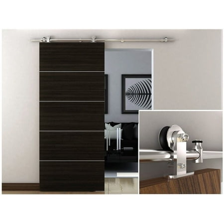 36 In X 84 In Vertical Slat Primed Wood Finish Sliding Barn Door