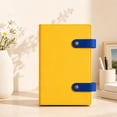 thumbnail image 6 of Refillable Ring Notebook Journal, Soft Leather Cover with Press Stud, Lined and Blank Pages for Office (Yellow2), 6 of 9