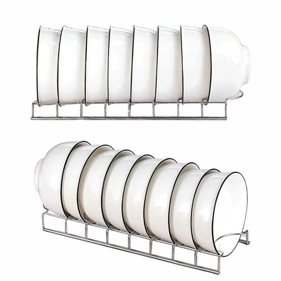 MINGFANITY Small Bowl Drainer Stainless Steel Bowl Drying Rack for Kitchen Counter Organizer Storage Storage Shelf Chrome