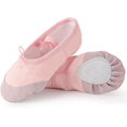 thumbnail image 1 of Zapatos de ballet para niñas, zapatillas de lona con suela dividida, zapatos planos de yoga, zapatos de gimnasia para niños/mujeres/adultos/niños/niños pequeños, 1 of 5