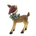 thumbnail image 2 of Transpac Deer W/Santa Hat - 1 Deer 7.5 Inch, Polyresin - Reindeer Christmas Y7680 Turned, 2 of 3