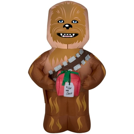Christmas Airblown Inflatable - Airblown Inflatables 5 Ft. Chewbacca with Christmas Present